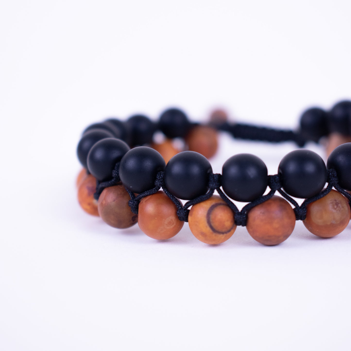 Beaded Bracelet Black Wood