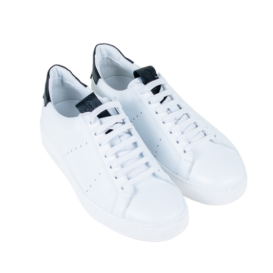 White leather sneakers
