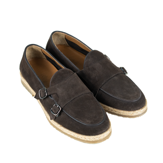 Brown suede loafer