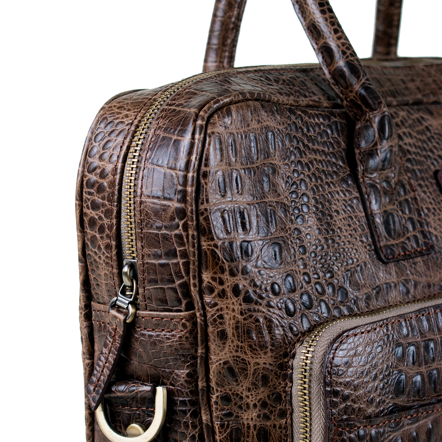 Croco design leather Tony Bellucci bag